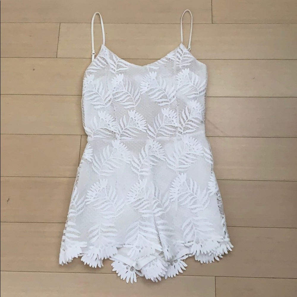 White lace romper